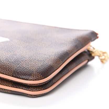 Louis Vuitton Damier Ebene Double Zip Pochette 9 of 10