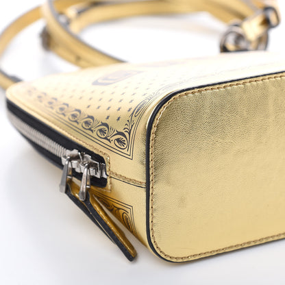 Gucci X SEGA Calfskin GUCCY Stars Mini Dome Shoulder Bag Gold 8 of 13