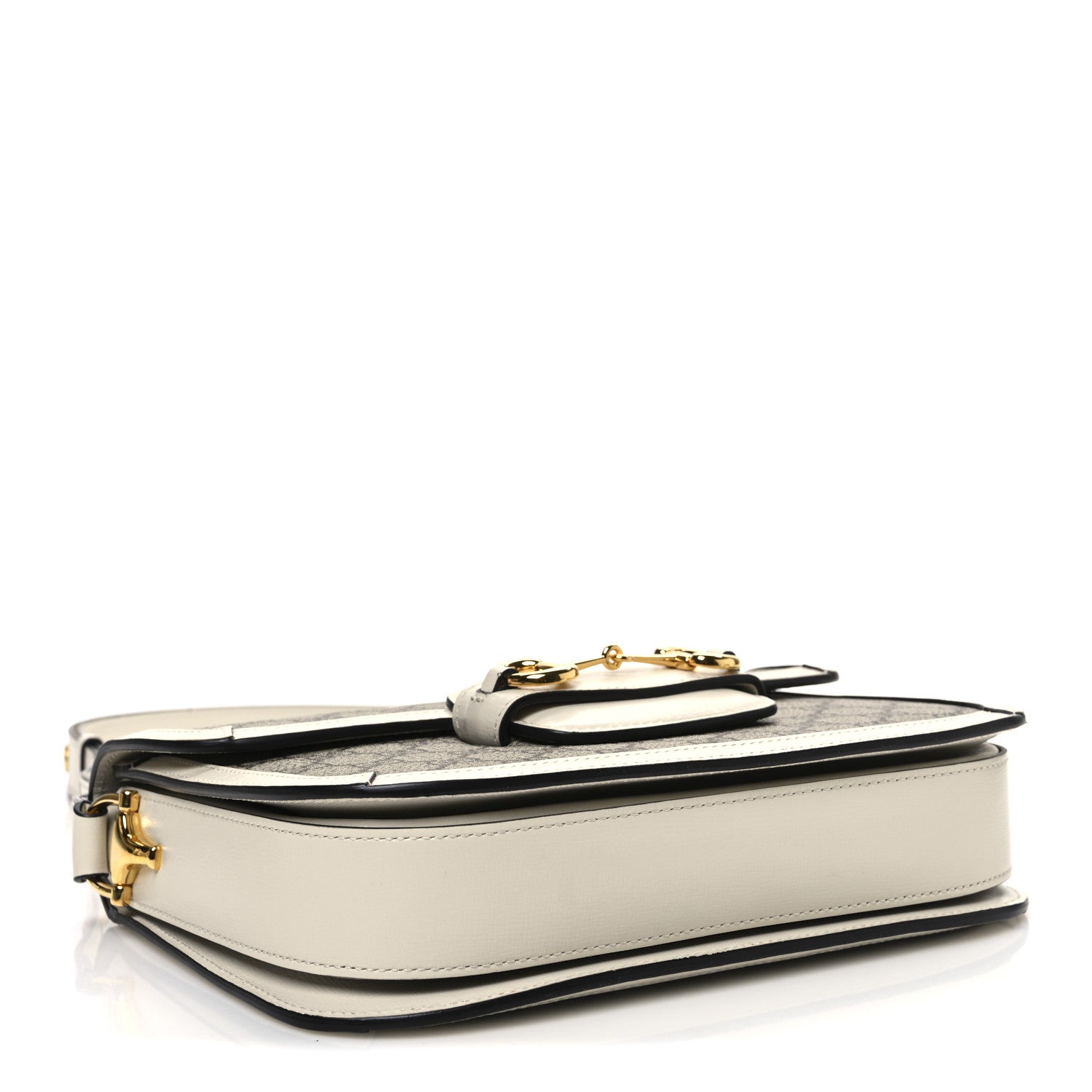 Gucci GG Supreme Monogram Horsebit 1955 Shoulder Bag Beige Mystic White 4 of 10