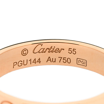 Cartier 18K Pink Gold 3.5mm LOVE Wedding Band Ring 55 7.25 3 of 3