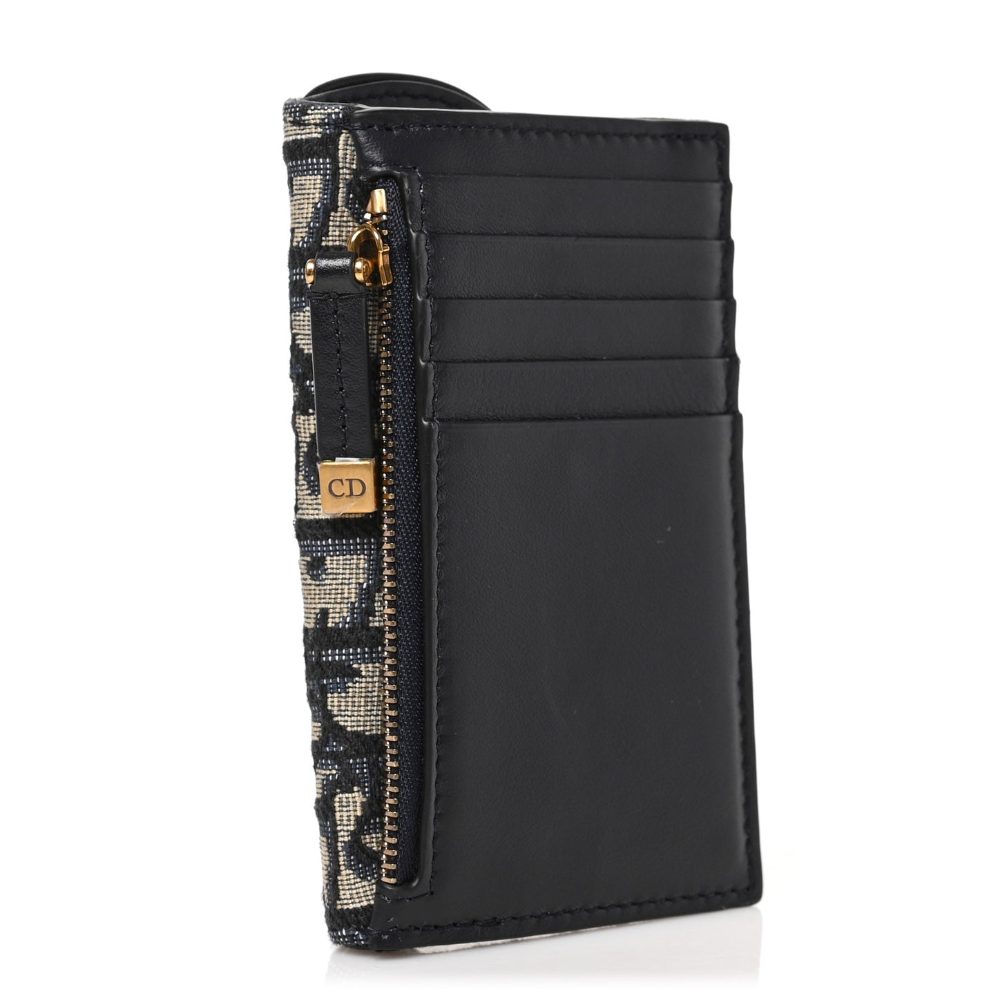 Oblique Saddle Cosmos Zipped Card Holder Blue