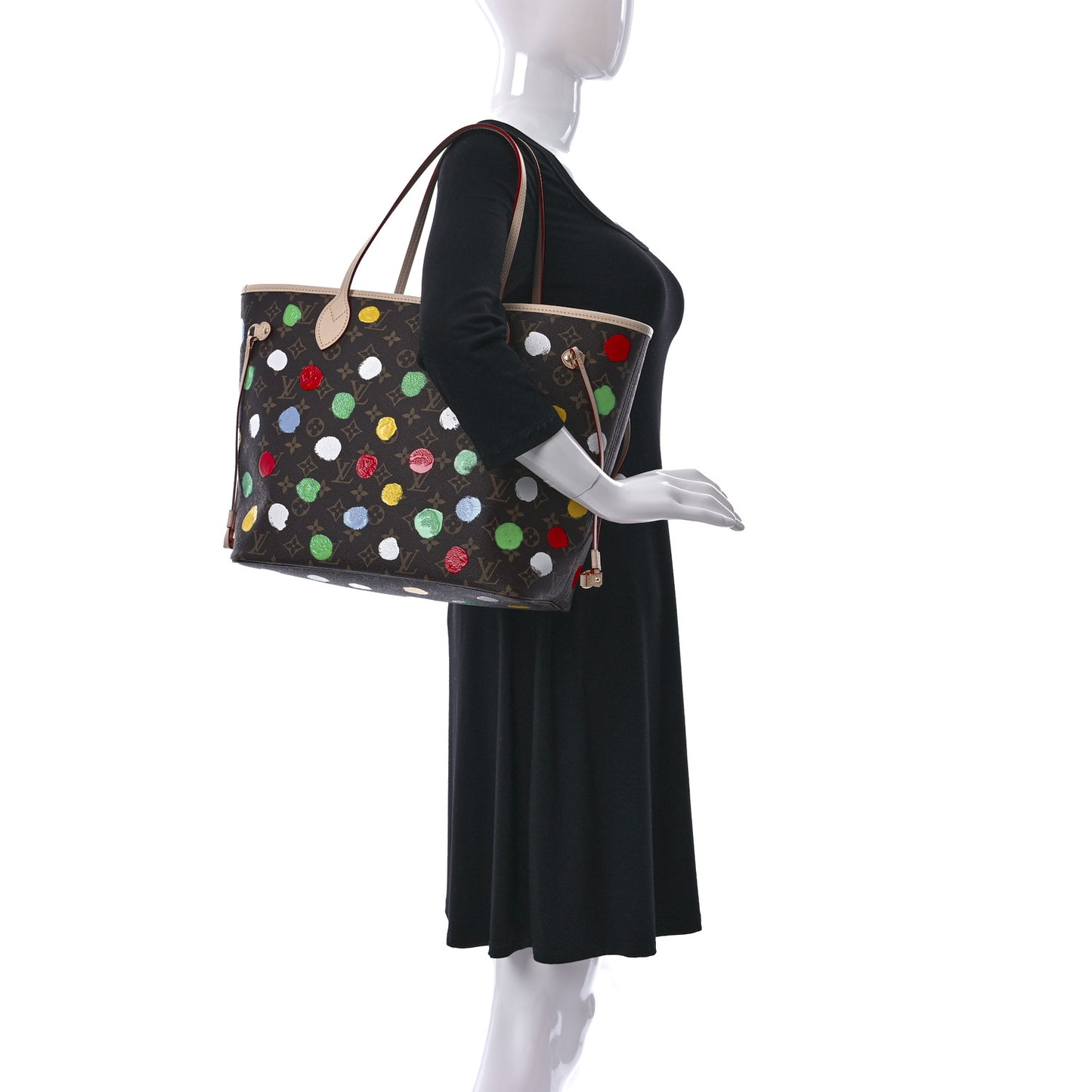 LV X YK Monogram Dots Neverfull MM