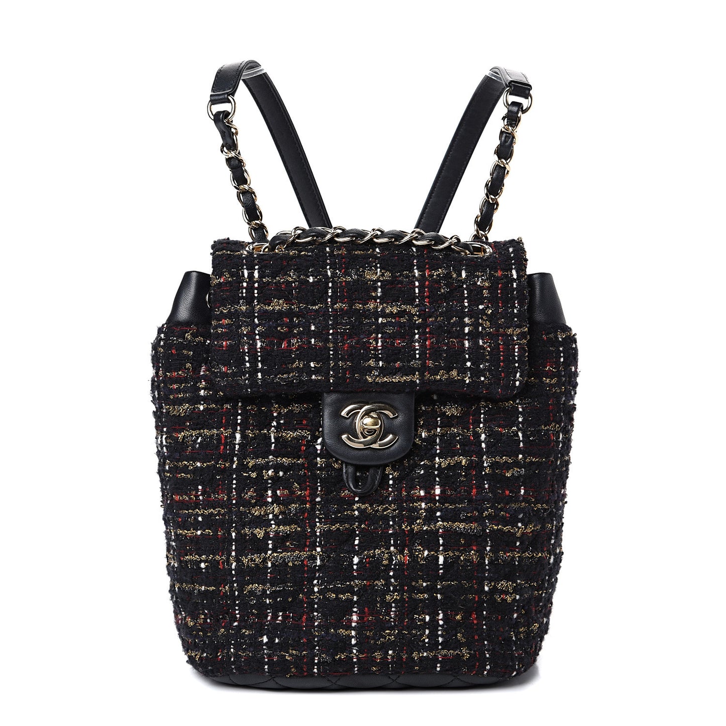 Tweed Mini Urban Spirit Backpack Black Gold