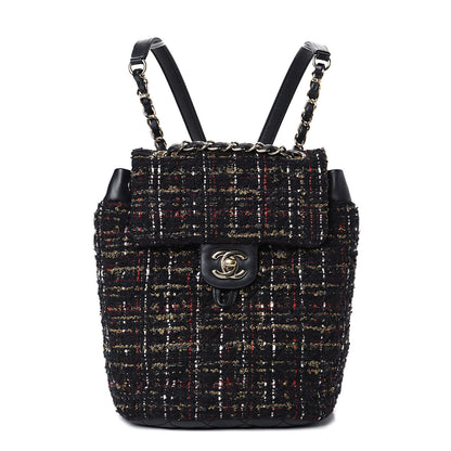 Chanel Tweed Mini Urban Spirit Backpack Black Gold 1 of 10