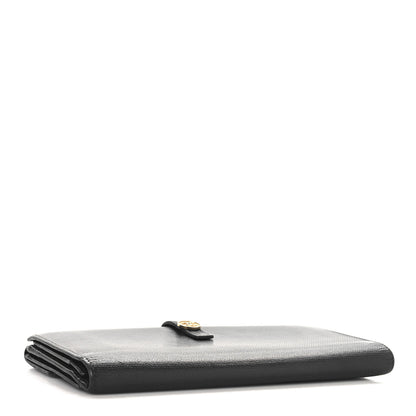 Chanel Grained Calfskin CC Button Long Wallet Black 4 of 12