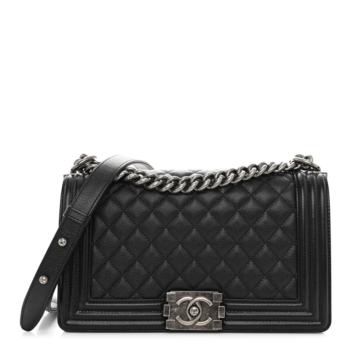 Chanel Caviar Quilted Medium Boy Flap Black 1 of 9