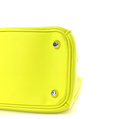 Christian Dior Smooth Calfskin Medium Diorissimo Tote Neon Yellow Light Blue 11 of 11