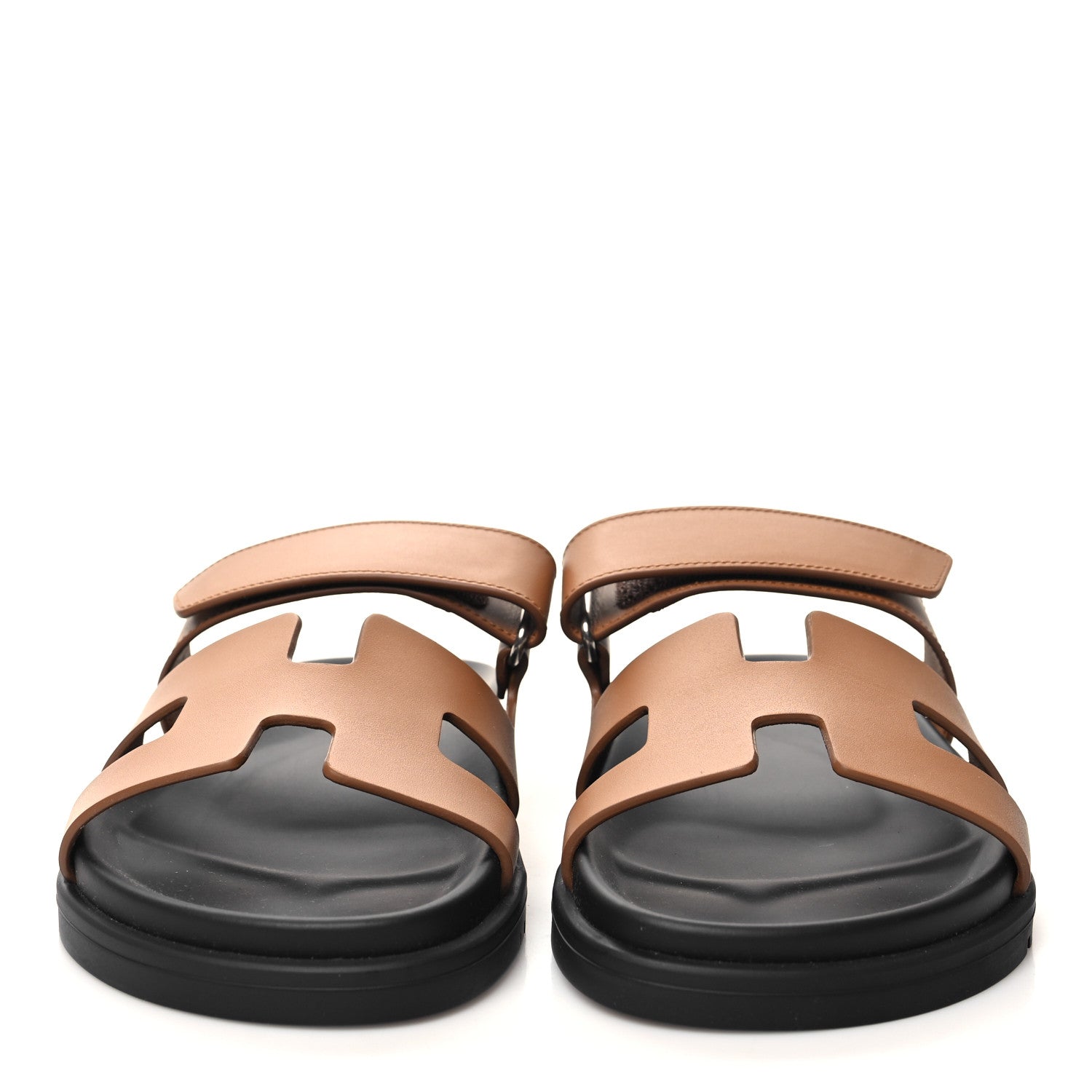 Hermes Calfskin Womens Chypre Sandals 37 Naturel 2 of 9