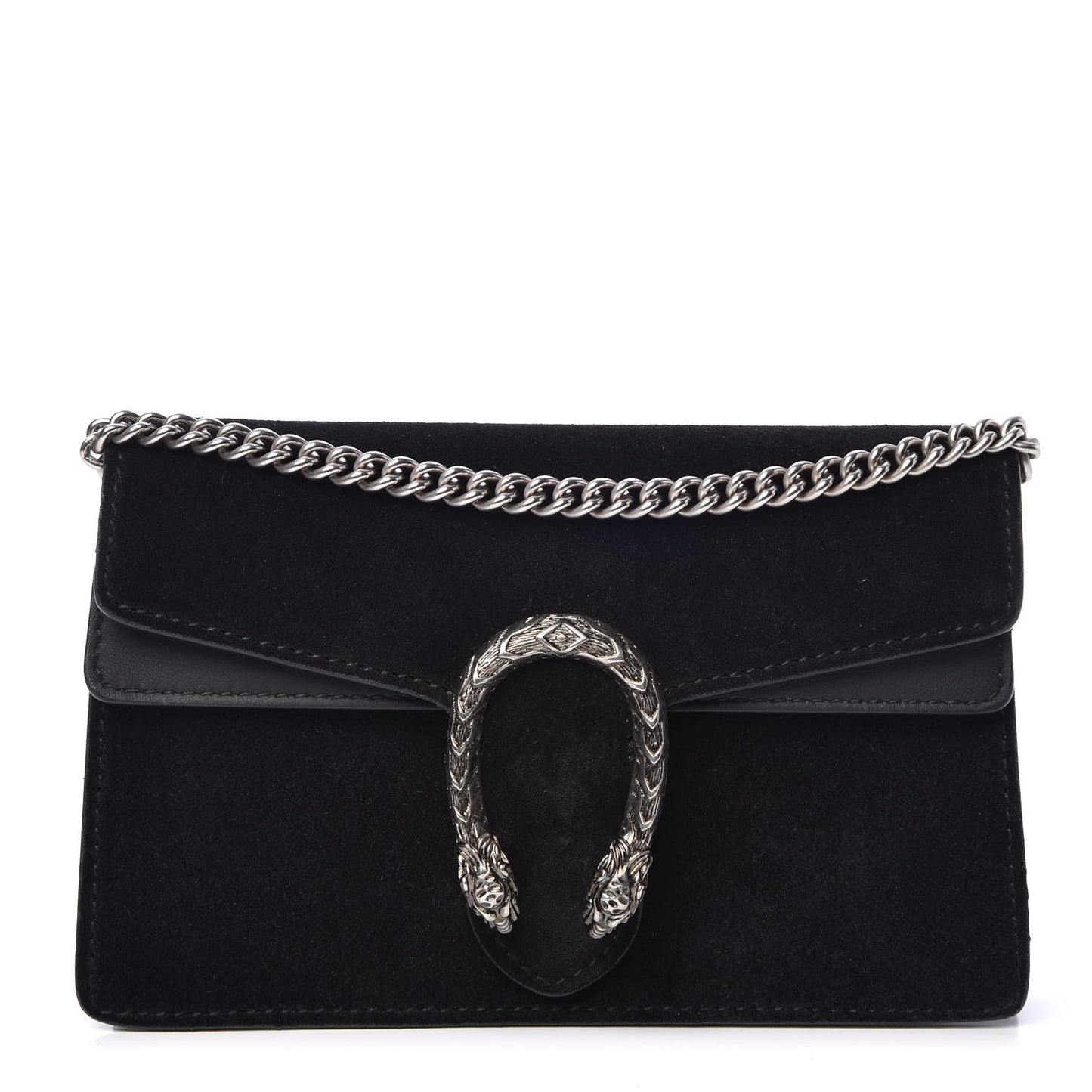 Suede Super Mini Dionysus Shoulder Bag Black