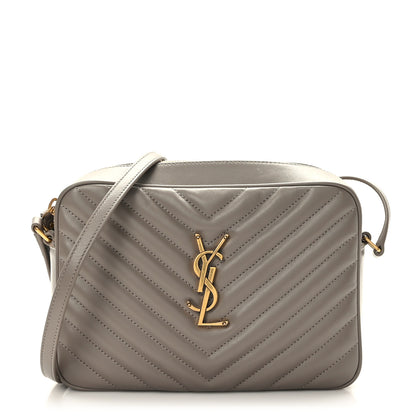 Saint Laurent Calfskin Matelasse Monogram Lou Camera Bag Greyish Brown 1 of 8