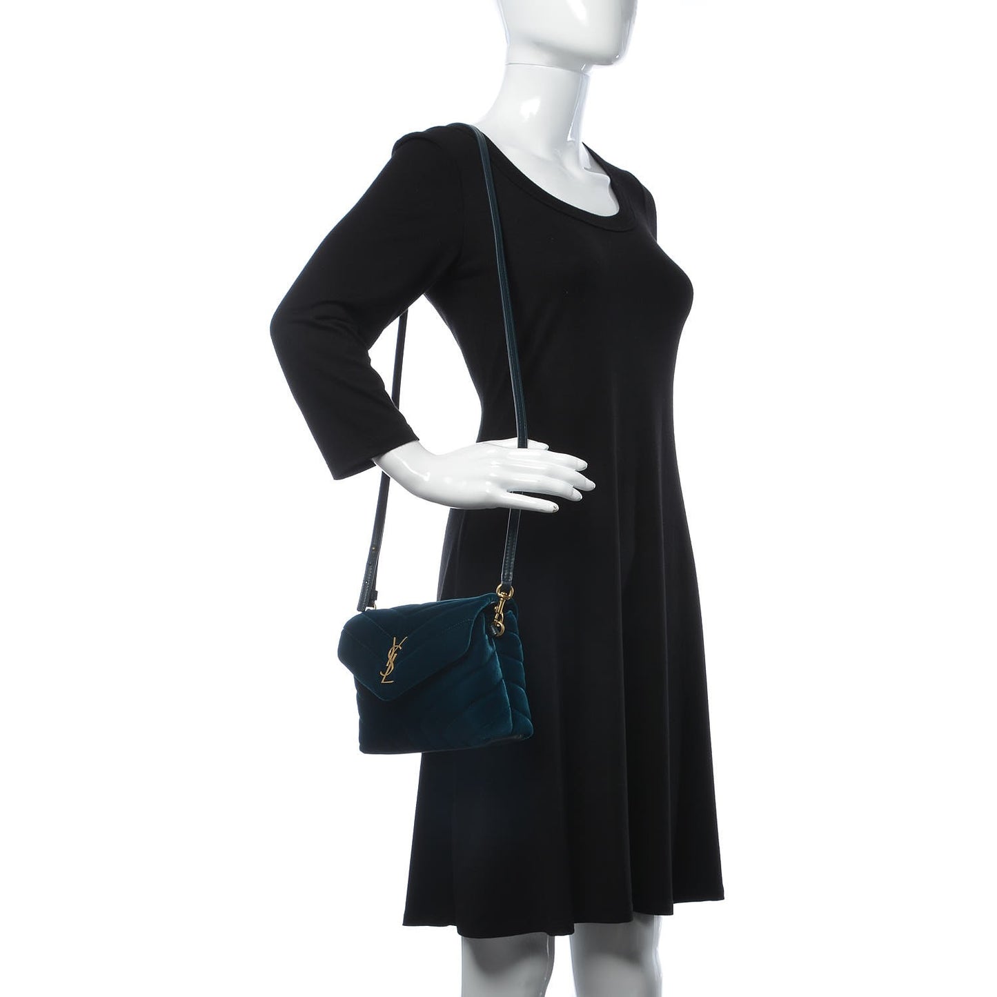 Velvet Y Quilted Monogram Toy Loulou Chain Satchel Dark Ottanio