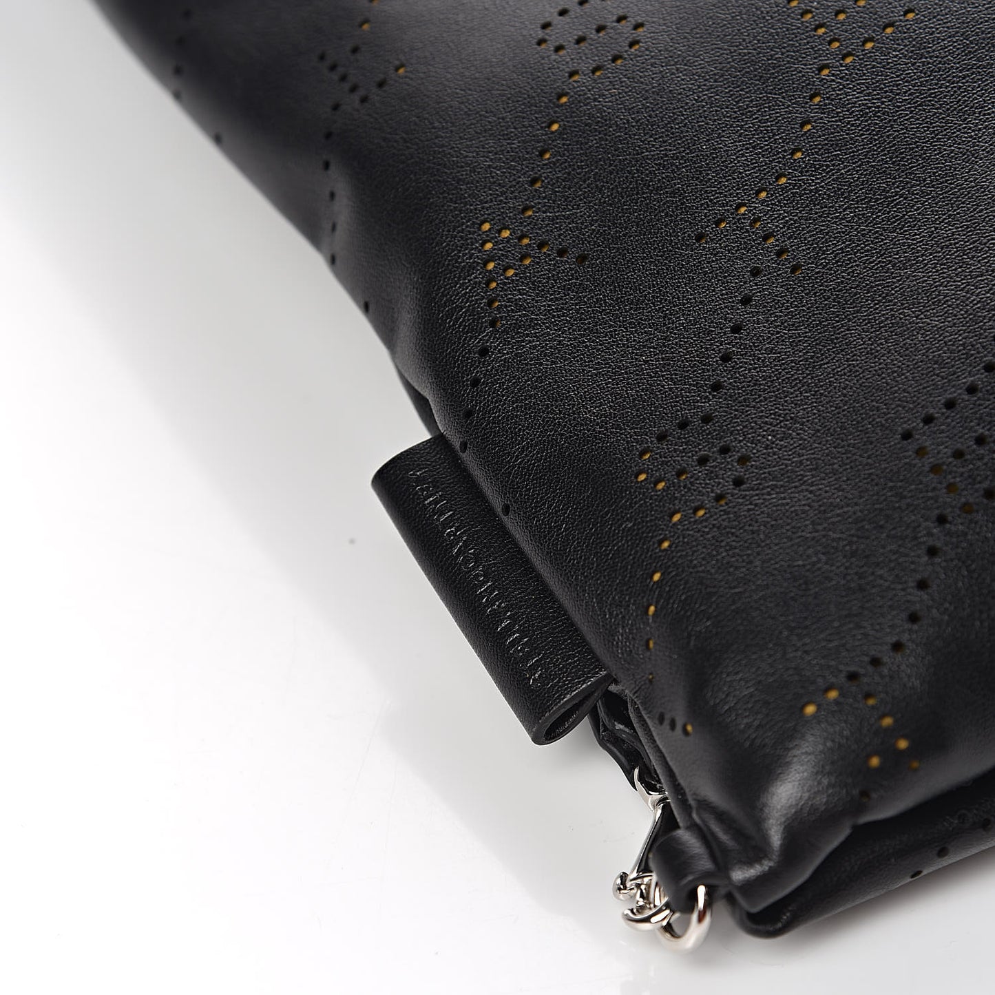 Eco Alter Nappa Perforated Logo Mini Drawstring Backpack Black