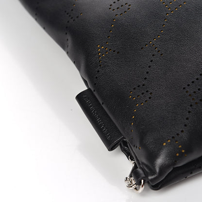 Stella McCartney Eco Alter Nappa Perforated Logo Mini Drawstring Backpack Black 8 of 10