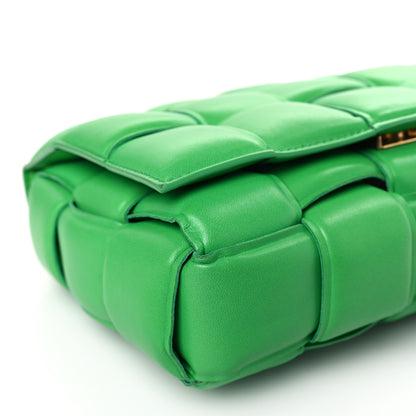 Bottega Veneta Lambskin Maxi Intreccio Padded Chain Cassette Crossbody Bag Grass 8 of 9
