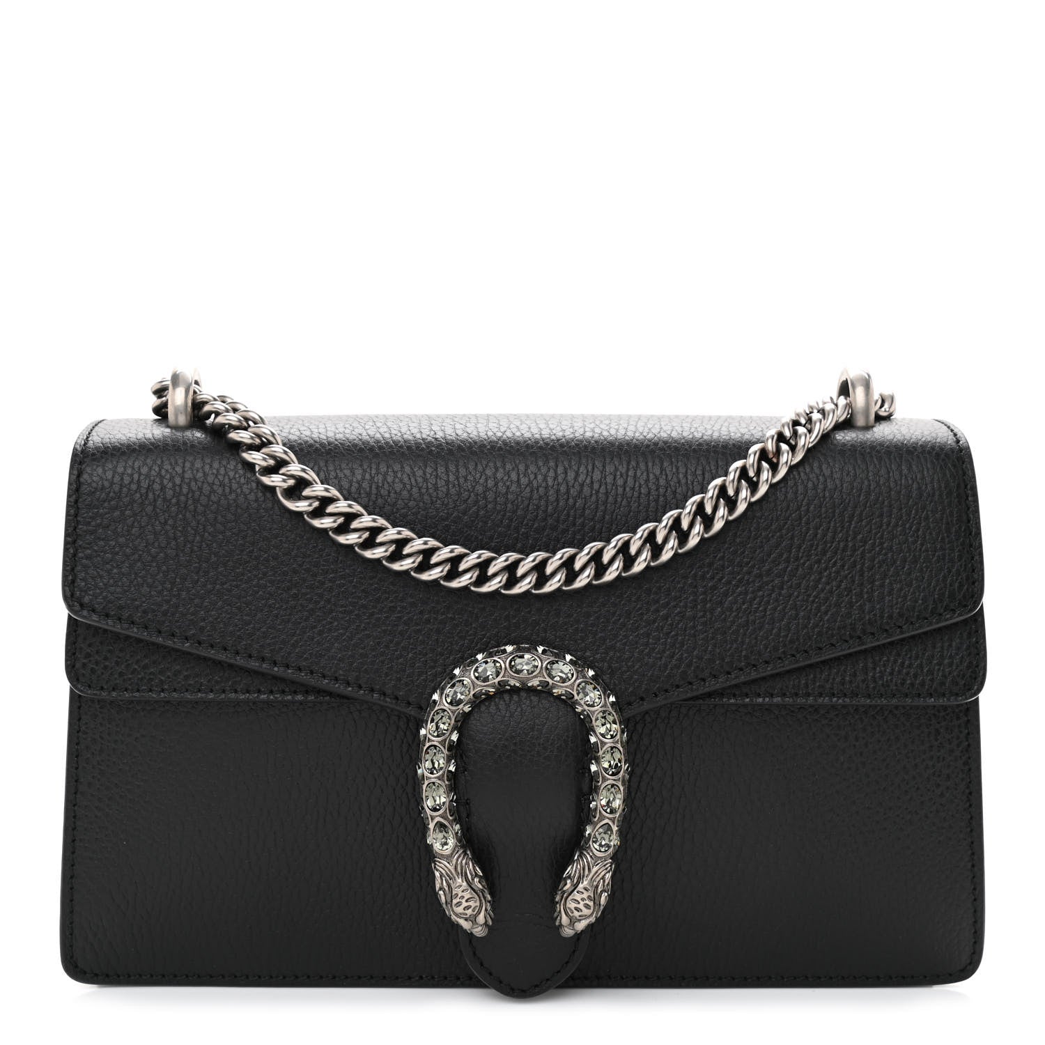 Gucci Pebbled Calfskin Small Dionysus Shoulder Bag Black 1 of 9