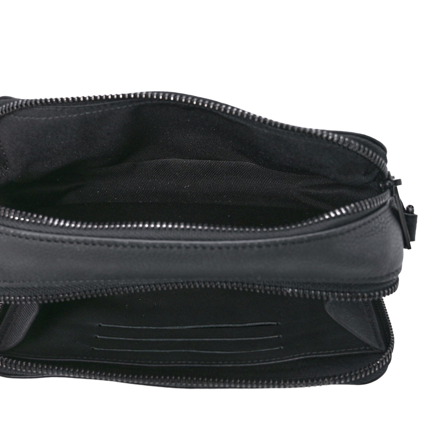 Calfskin Aerogram Alpha Wearable Wallet Black