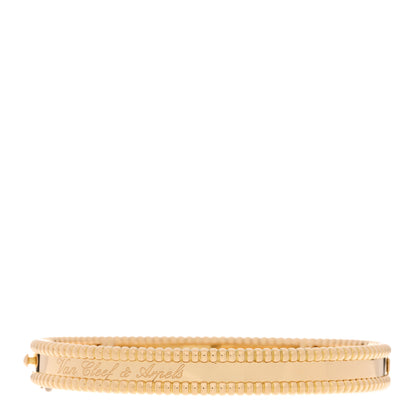 Van Cleef & Arpels VAN CLEEF & ARPELS 18K Yellow Gold Perlee Signature Bangle Bracelet M 1 of 3