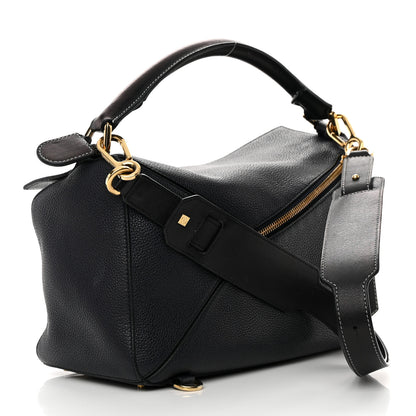 Loewe Calfskin Medium Puzzle Bag Midnight Blue Black 3 of 22