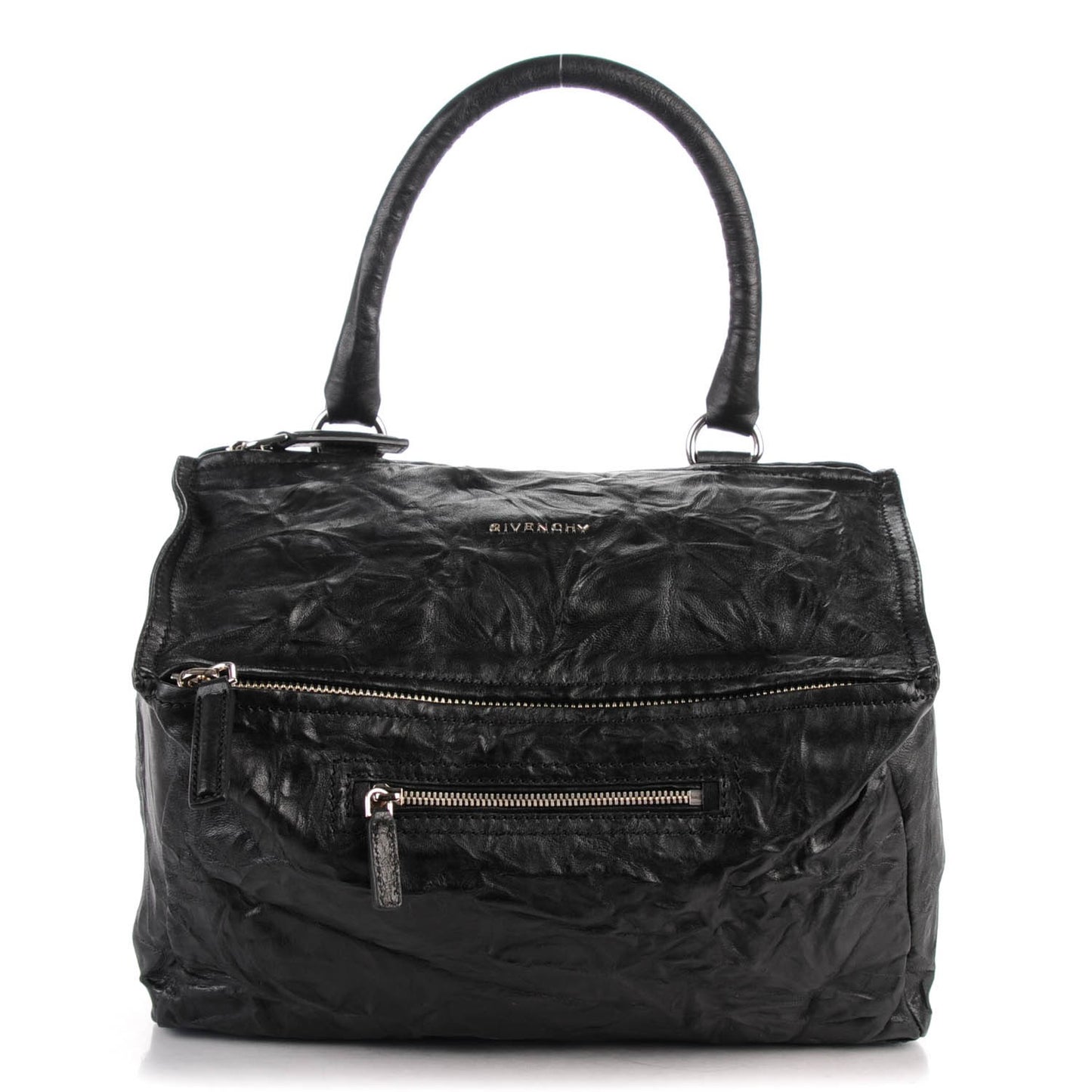 Tumbled Sheepskin Medium Pandora Bag Black