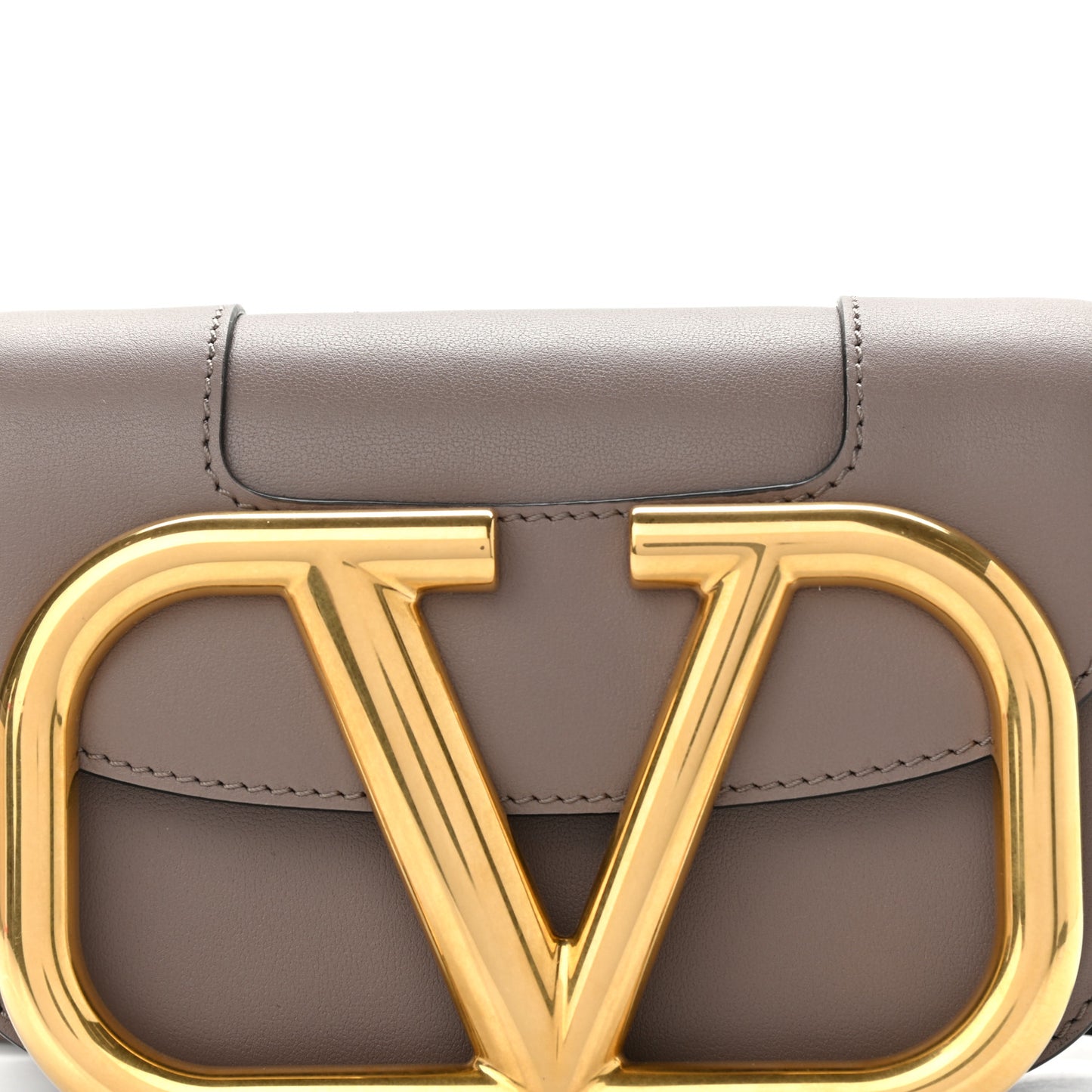 Calfskin Small Supervee Crossbody Bag Clay