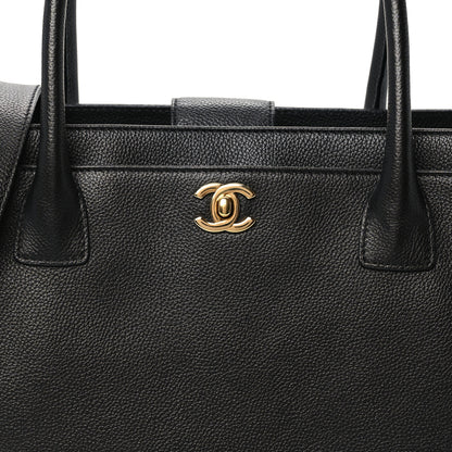 Chanel Calfskin Cerf Executive Shopper Tote Black 8 of 10