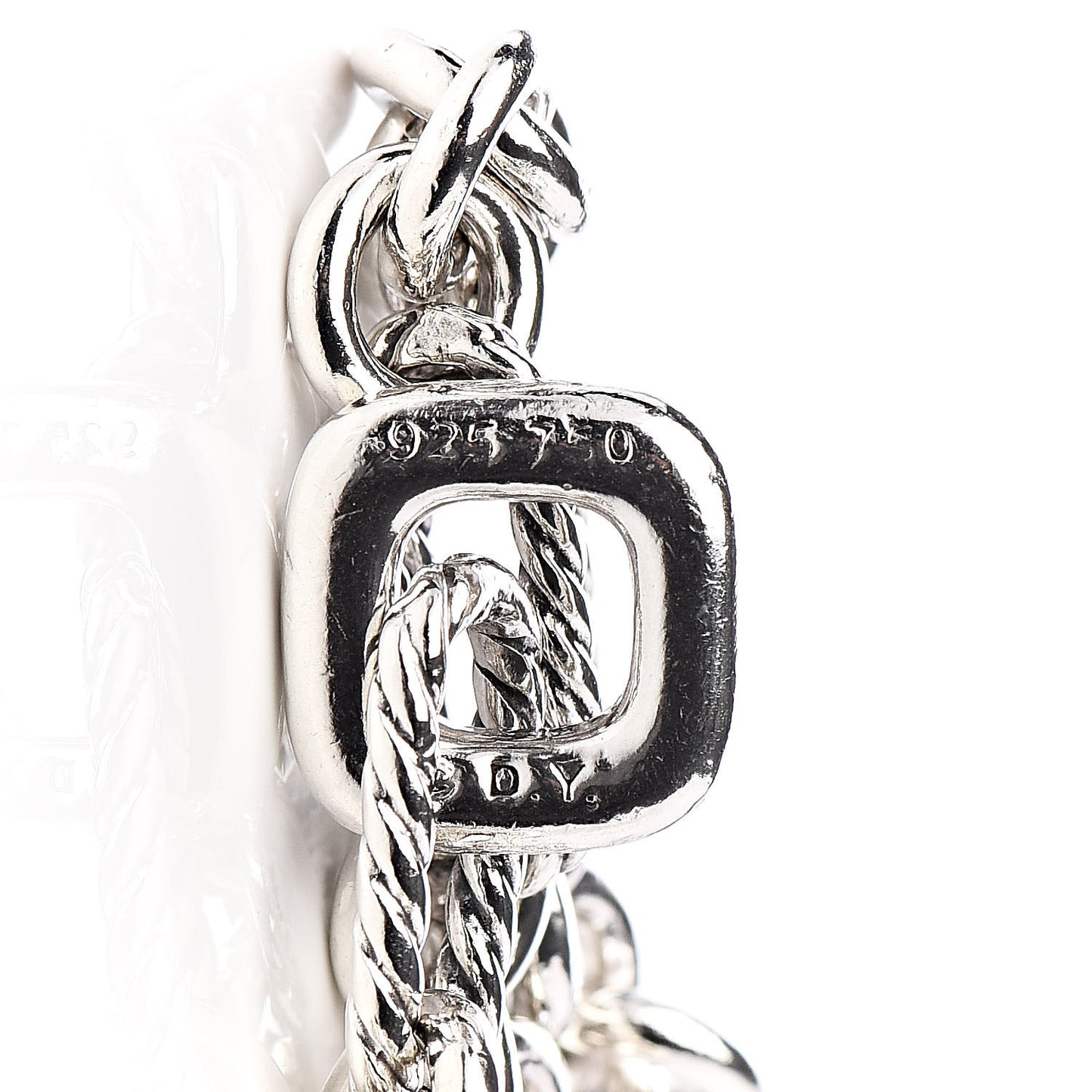 Sterling Silver 18K Yellow Gold Cable Heart Charm Bracelet