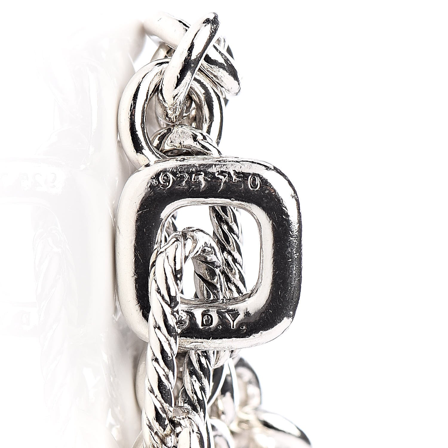 David Yurman Sterling Silver 18K Yellow Gold Cable Heart Charm Bracelet 4 of 4