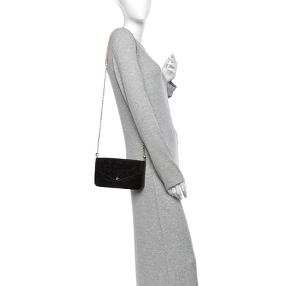 Louis Vuitton Vernis Pochette Felicie Chain Wallet Amarante 2 of 11