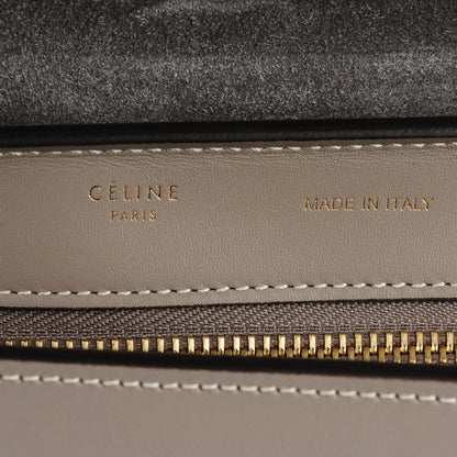 Celine Natural Calfskin Medium Trapeze Light Grey 6 of 14