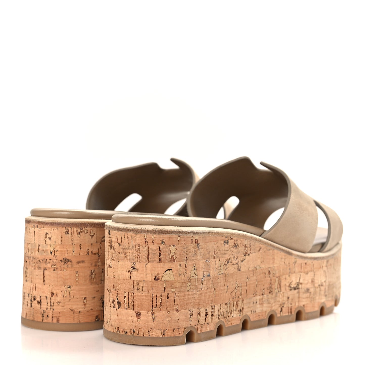 Suede Goatskin Cork Eze 30 Sandals 36 Beige Argile