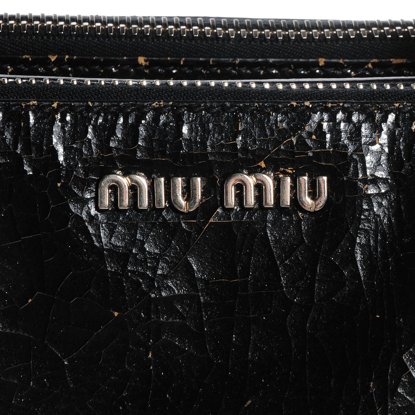 Leather Craquele Handbag Nero Black