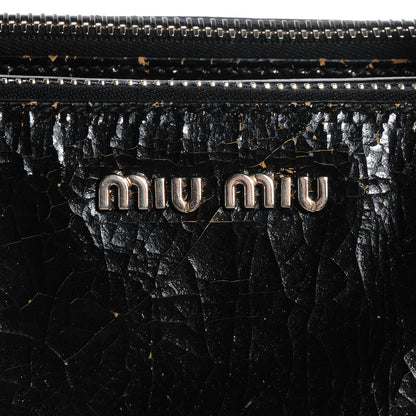 Miu Miu Leather Craquele Handbag Nero Black 8 of 10