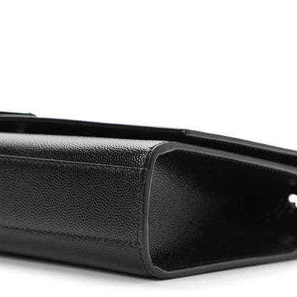 Saint Laurent Grain De Poudre Medium Classic Monogram Kate Satchel Black 10 of 11