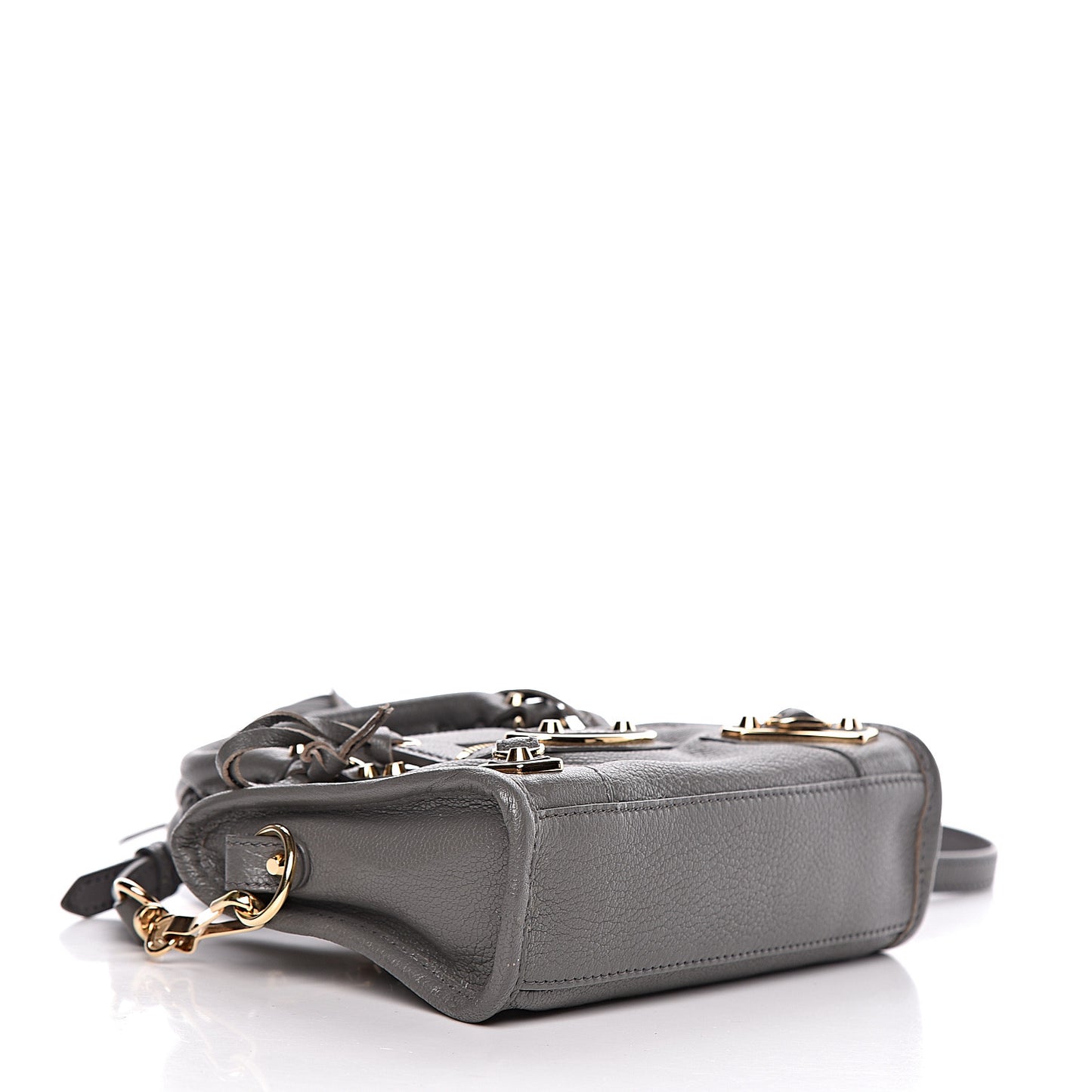 Chevre Gold Metallic Edge Hardware Nano City Gris Acier