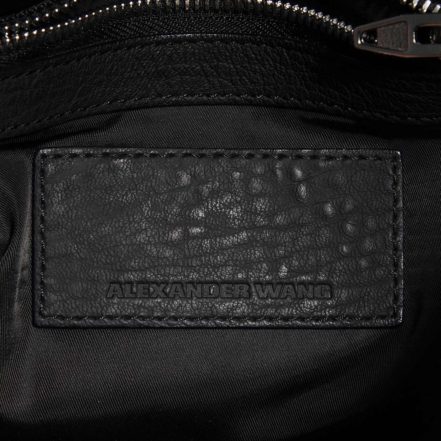 Pebbled Lambskin Inside Out Rockie Black Clear Resin Hardware