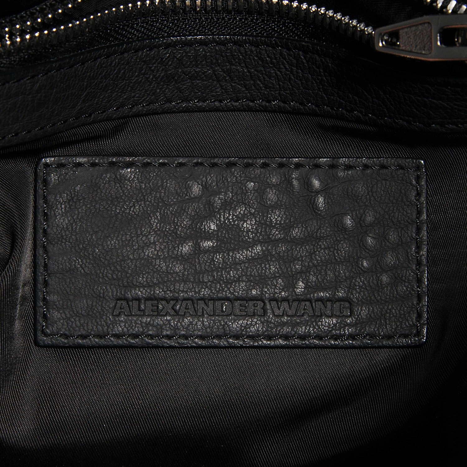 Alexander Wang Pebbled Lambskin Inside Out Rockie Black Clear Resin Hardware 6 of 7