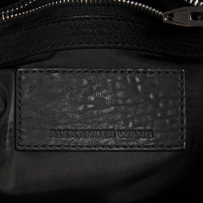 Alexander Wang Pebbled Lambskin Inside Out Rockie Black Clear Resin Hardware 6 of 7