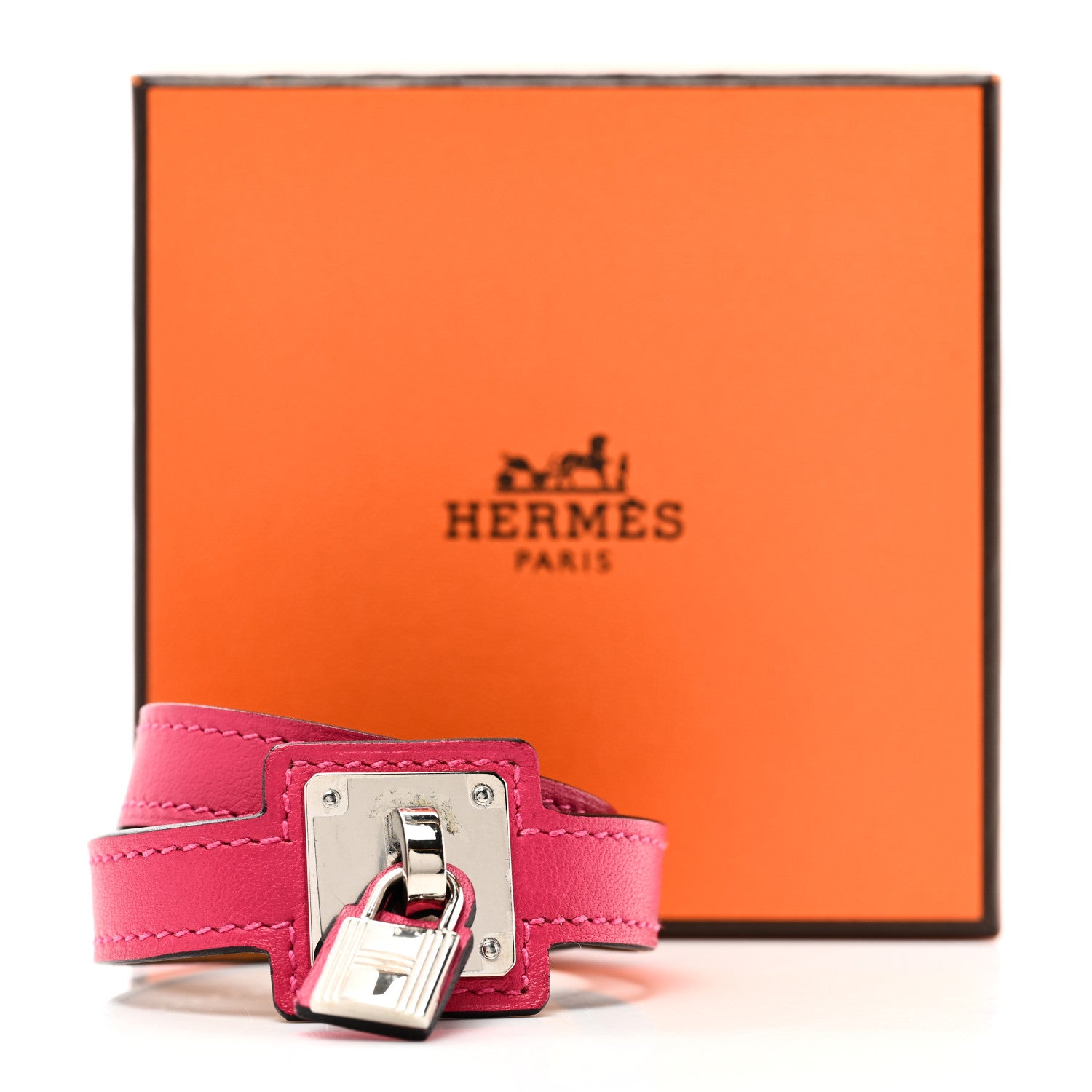 Hermes Swift O'Kelly Double Tour Bracelet T1 Rose Extreme 5 of 5