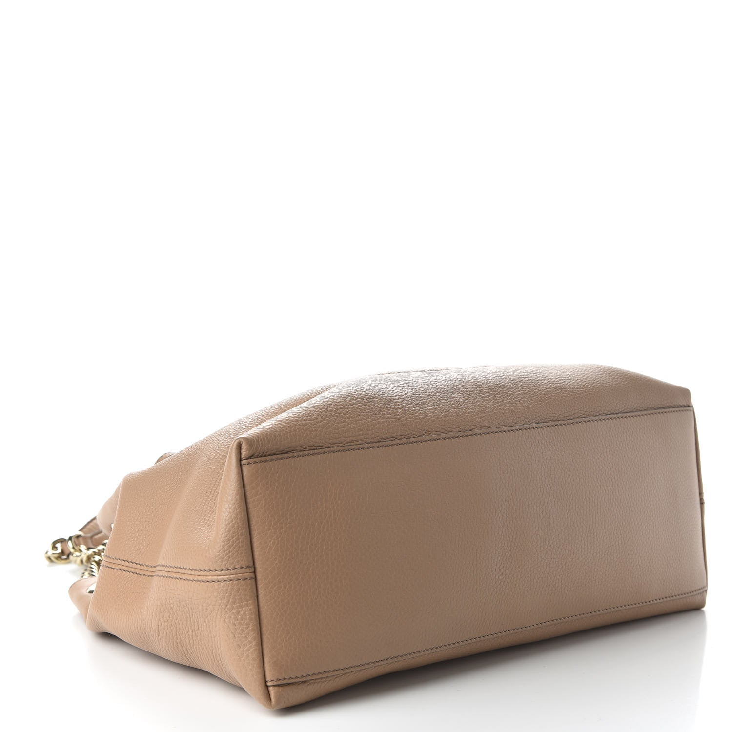 Gucci Pebbled Calfskin Medium Soho Chain Shoulder Bag Rose Beige 4 of 10