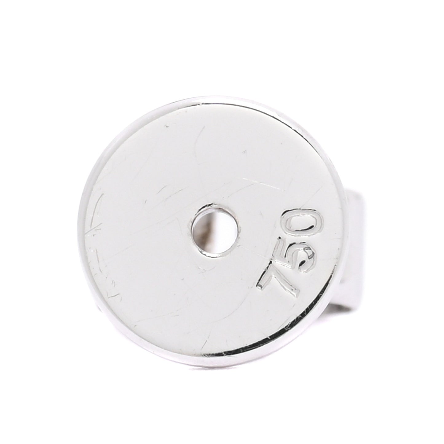 18K White Gold Diamond Three Dot Earrings