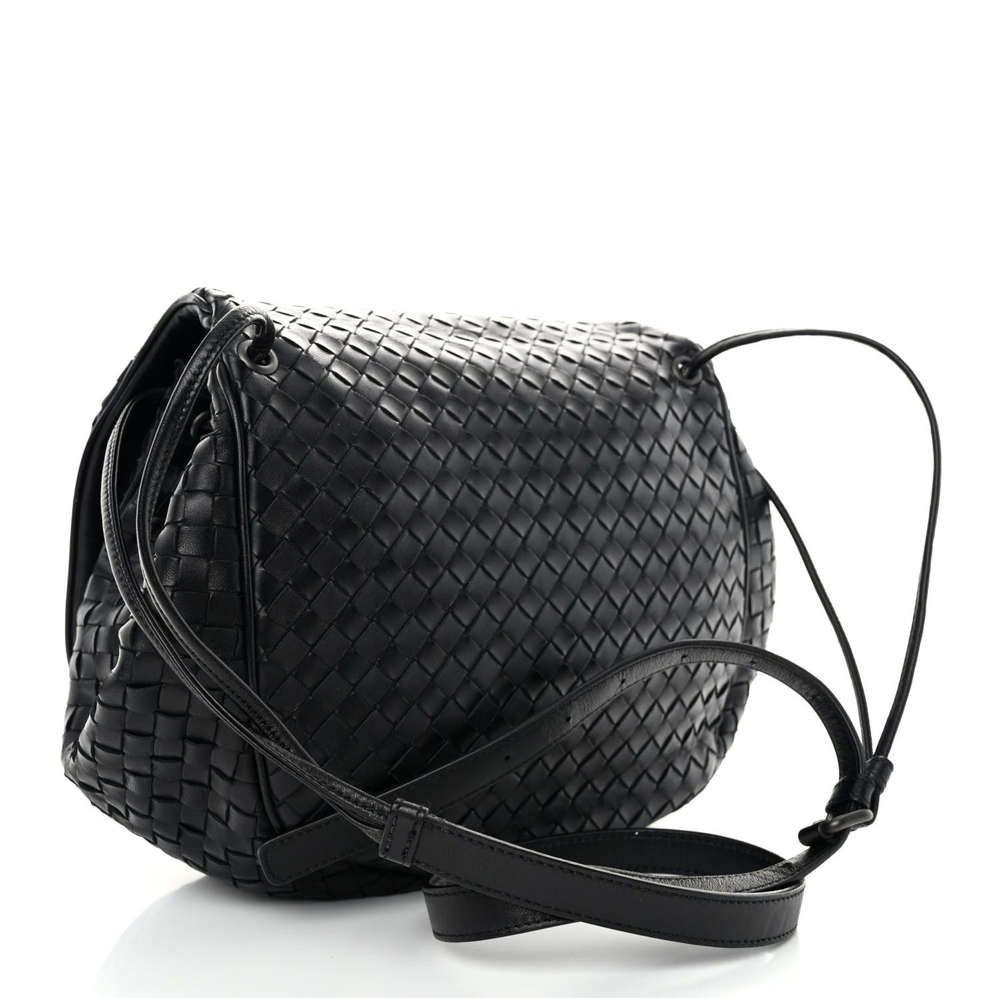 Nappa Intrecciato Messenger Bag Black