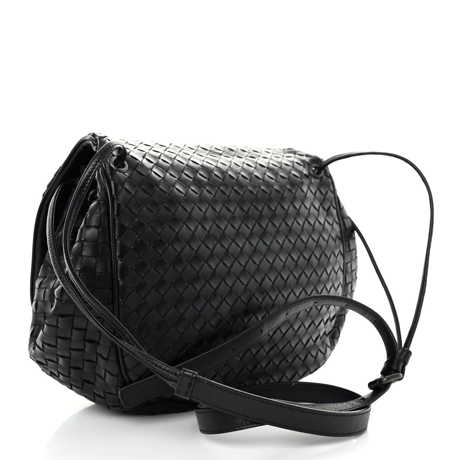 Bottega Veneta Nappa Intrecciato Messenger Bag Black 3 of 10
