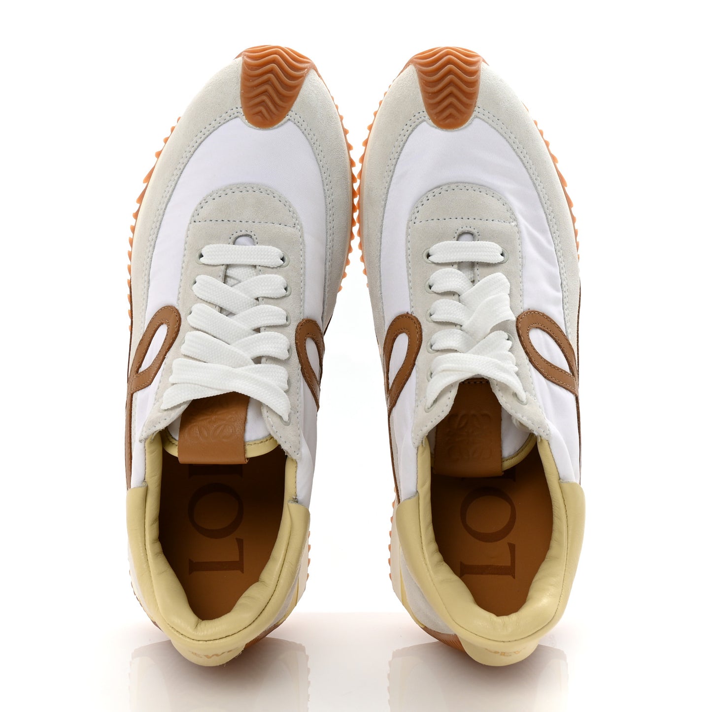 Nylon Suede Flow Runner Sneakers 38 White Medium Concealer