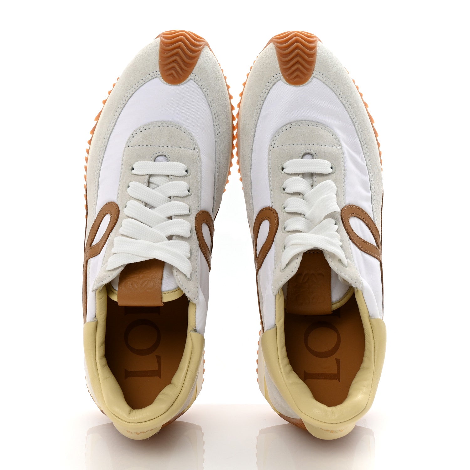 Loewe Nylon Suede Flow Runner Sneakers 38 White Medium Concealer 2 of 10