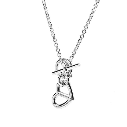 Hermes Sterling Silver Chaine D'Ancre Heart Toggle Necklace 4 of 6