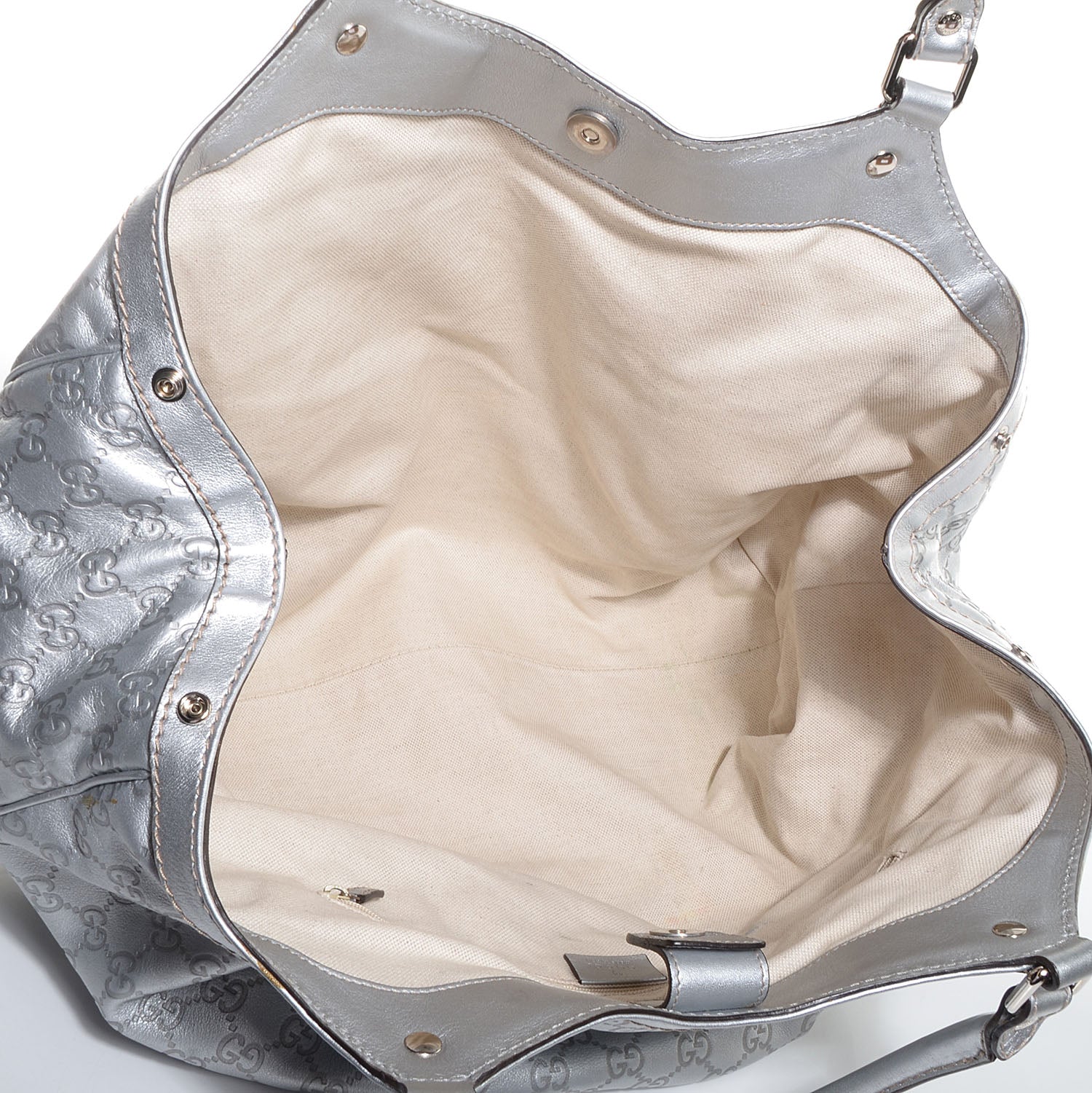 Gucci Guccissima Large Sukey Tote Silver 5 of 7