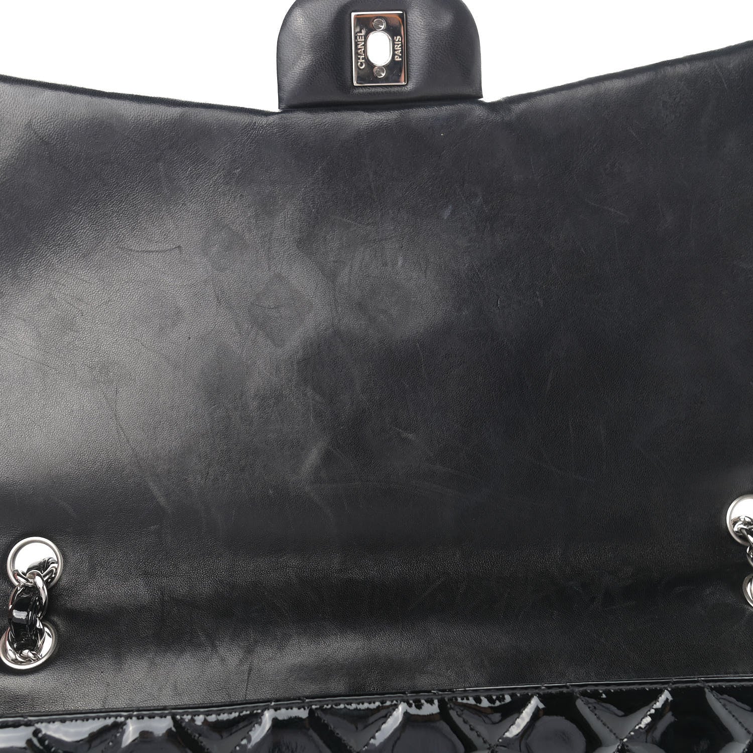 Chanel Patent Quilted Maxi Single Flap Black 8 of 11