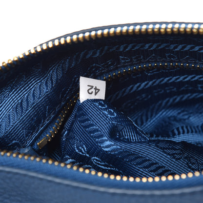 Prada Vitello Daino Pochette Cobalto 5 of 8