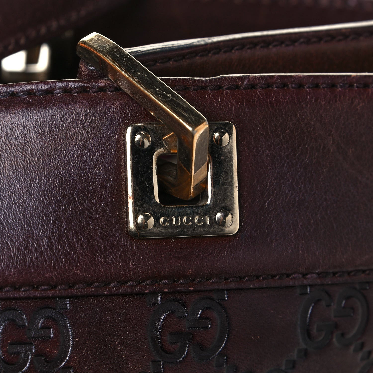 Gucci Guccissima Large Punch Tote Chocolate Brown 23 of 23
