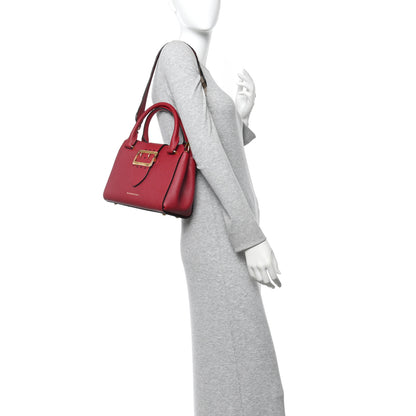 Burberry Soft Grain Calfskin Small Buckle Tote Parade Red 2 of 10